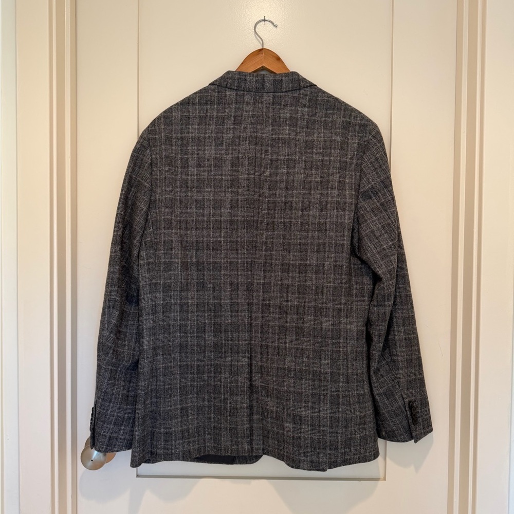 Banana Republic 44R Gray Plaid Wool Blend Blazer Sport Coat 44 Regular - Picture 7 of 7